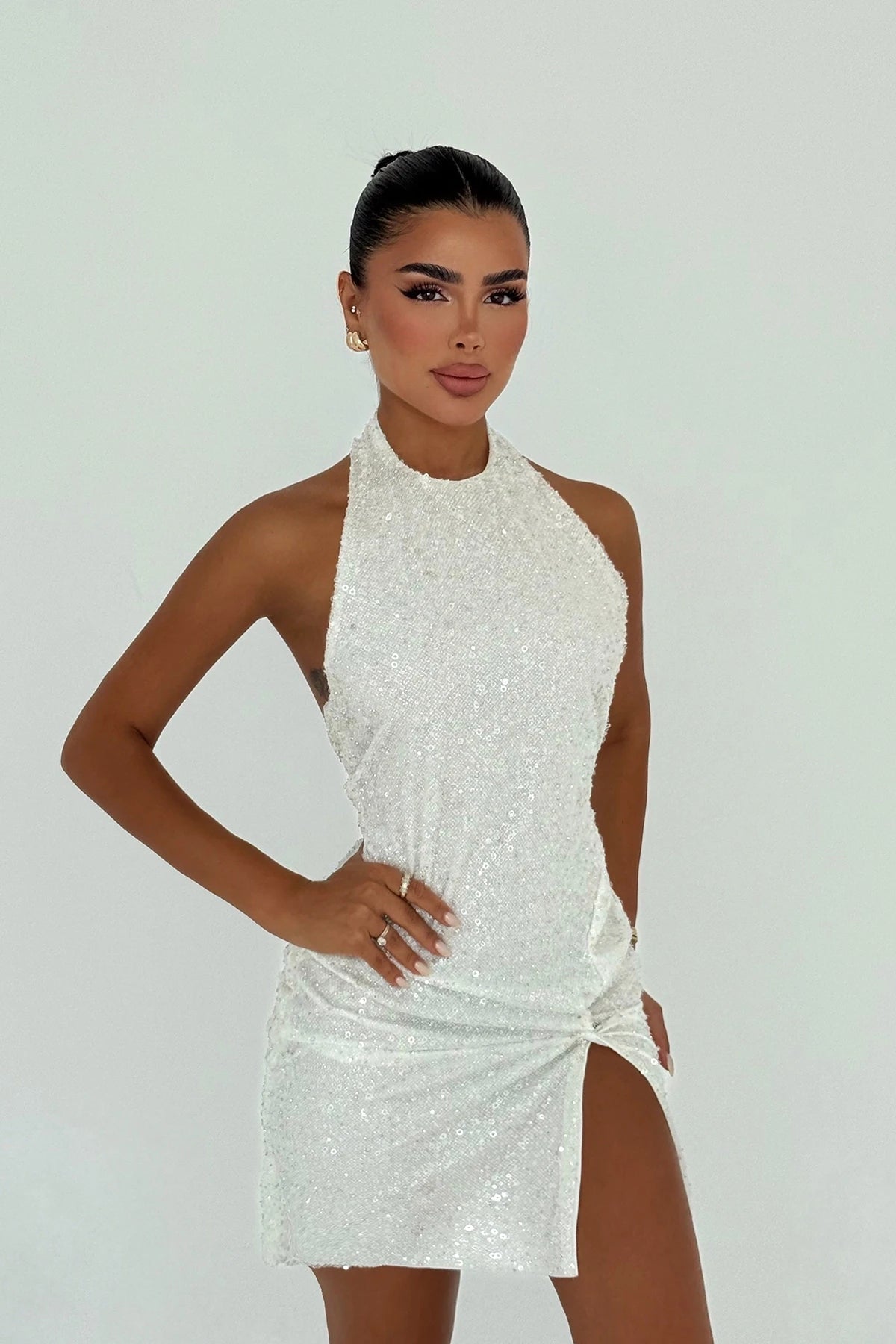 White Nateba Mini Dress