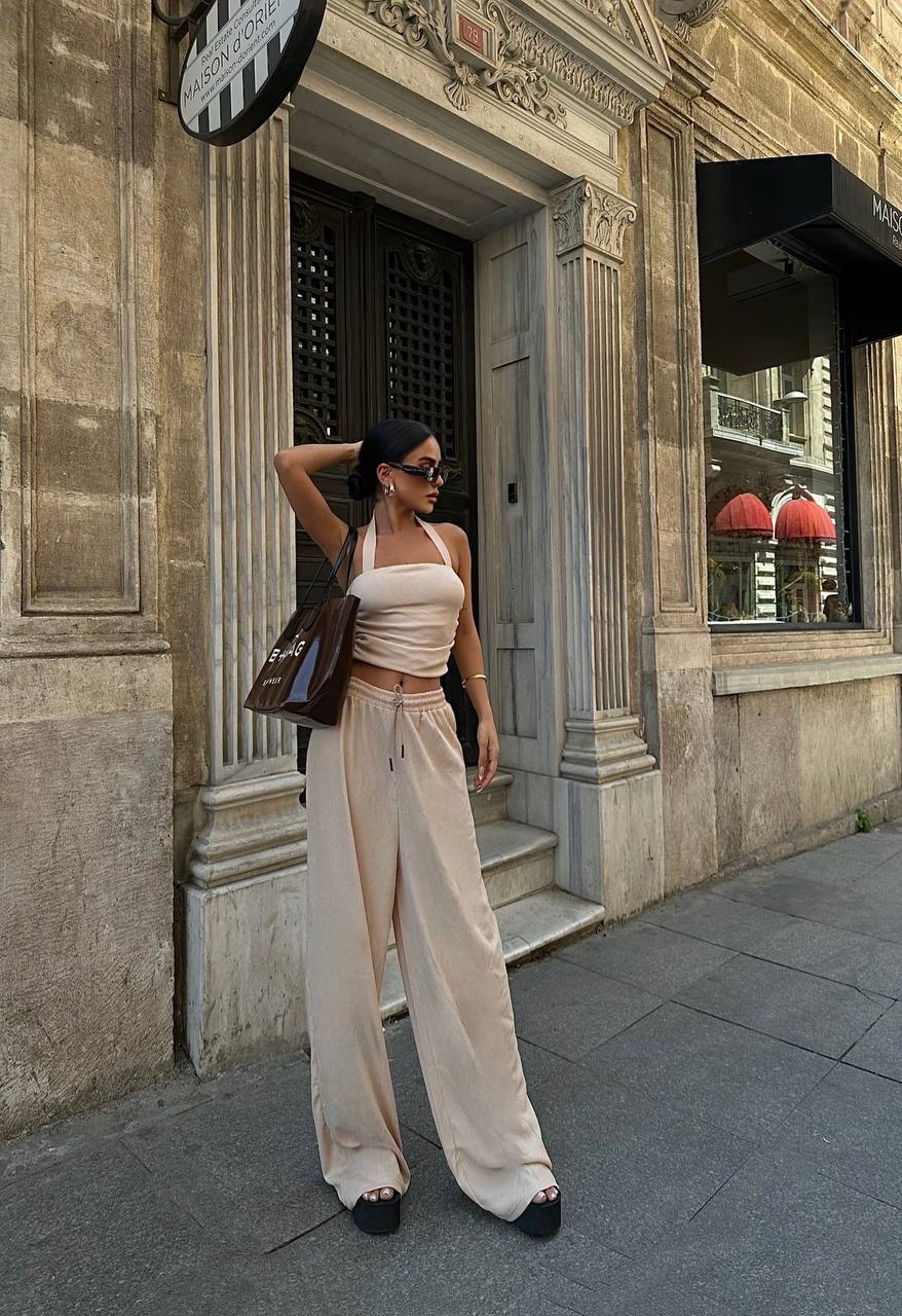 BEIGE KETEN SUİT