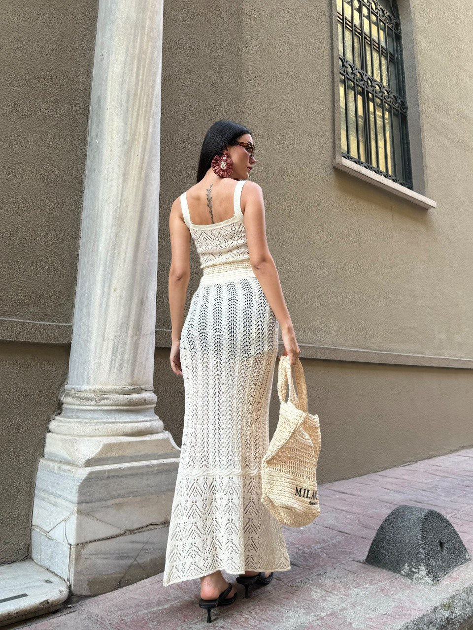 Lace Patterned Double Set