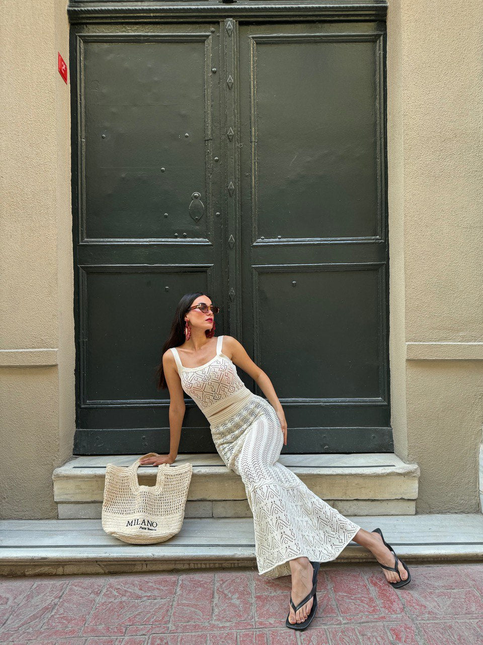 Lace Patterned Double Set