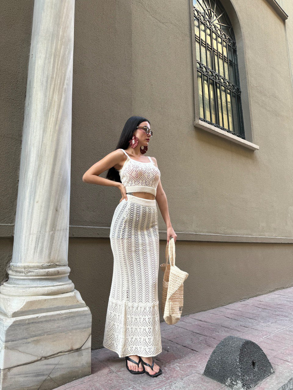 Lace Patterned Double Set