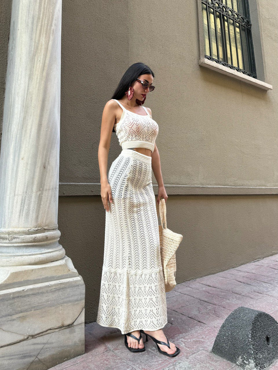 Lace Patterned Double Set