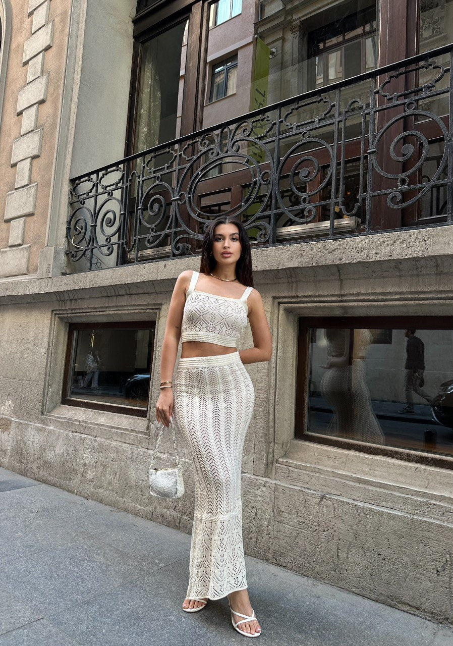 Lace Patterned Double Set