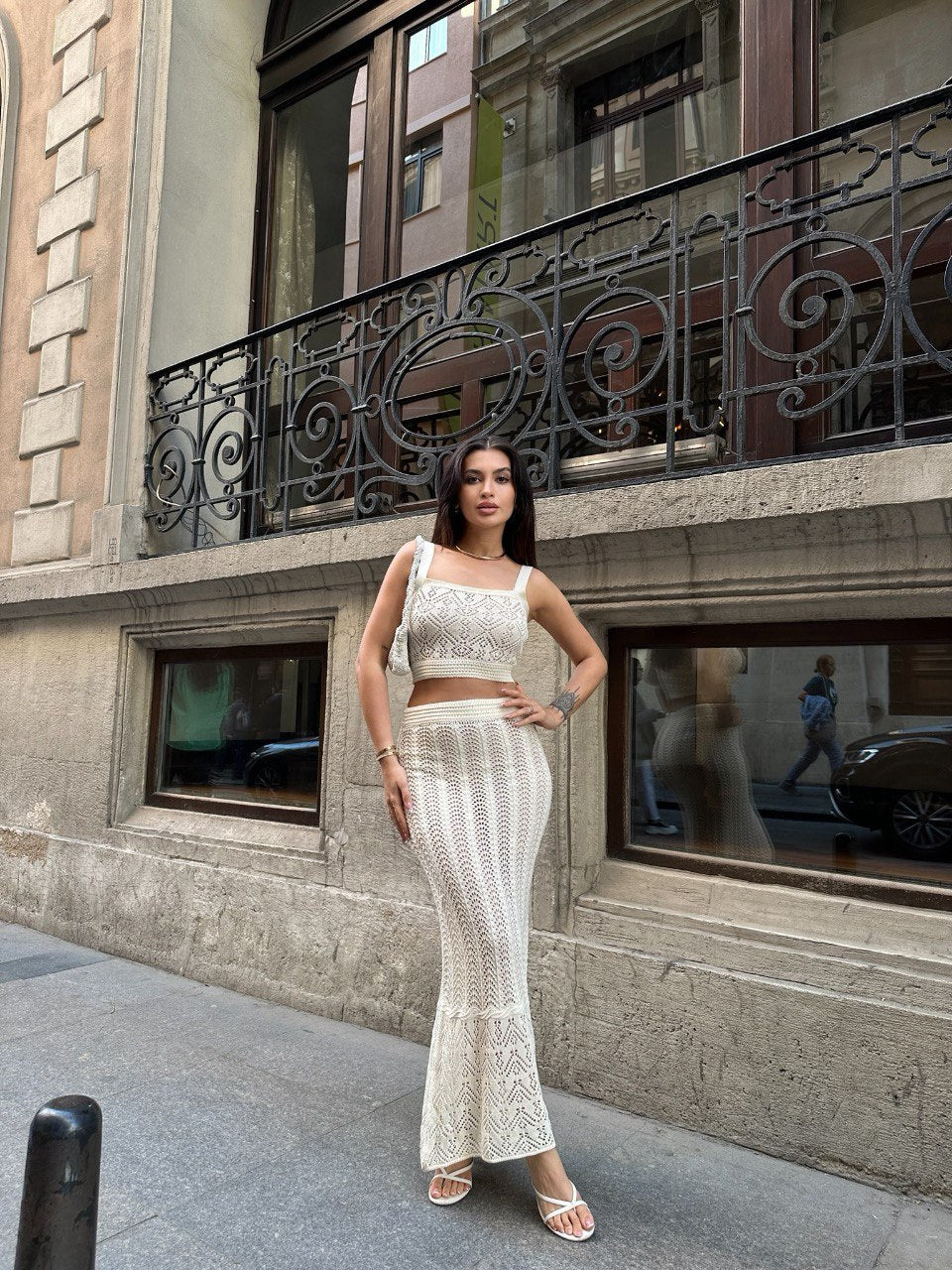Lace Patterned Double Set
