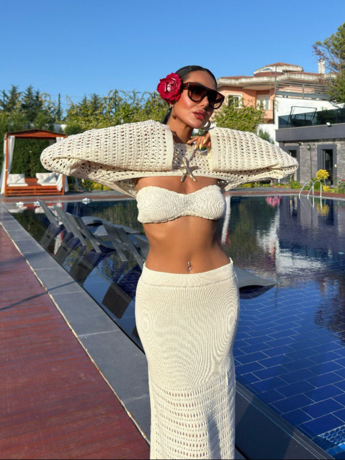 NEW Triple Stylish Knitwear Set for Summer Season