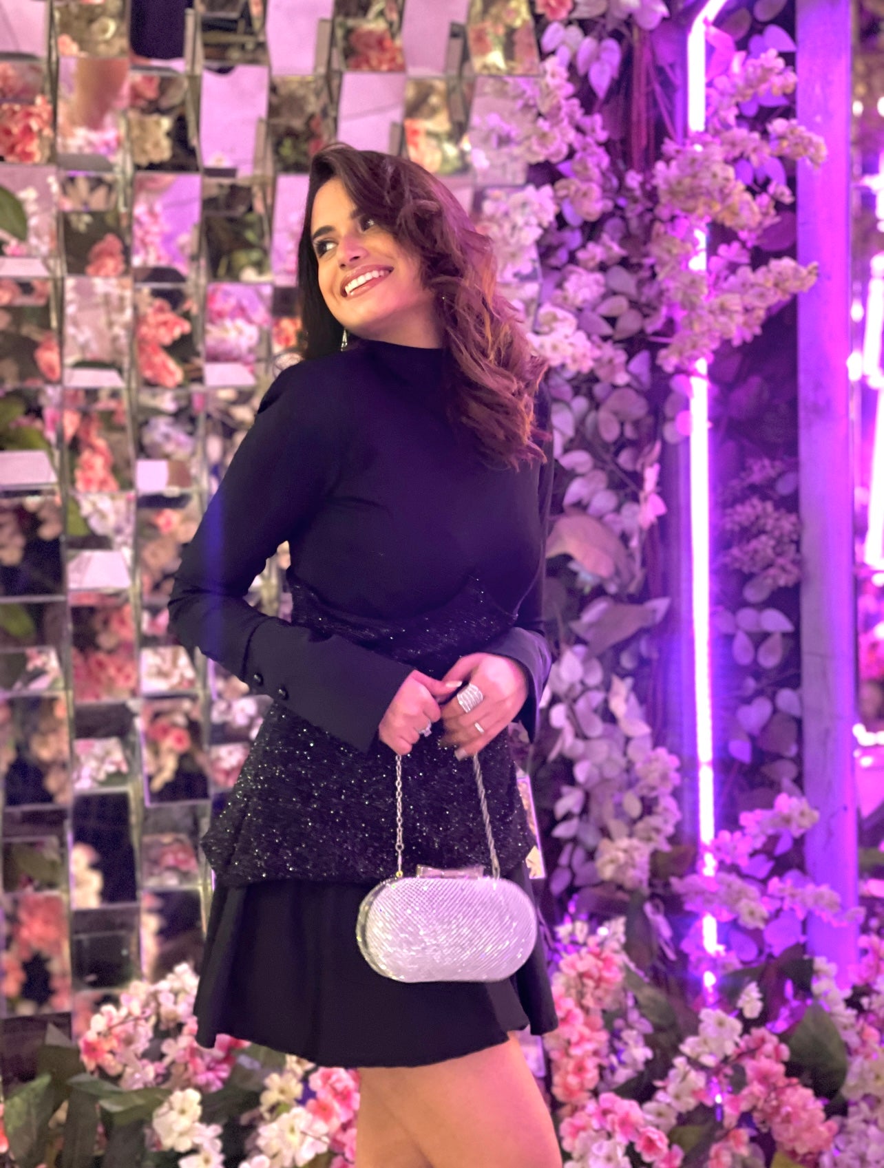 Black Long Sleeve Corset Dress