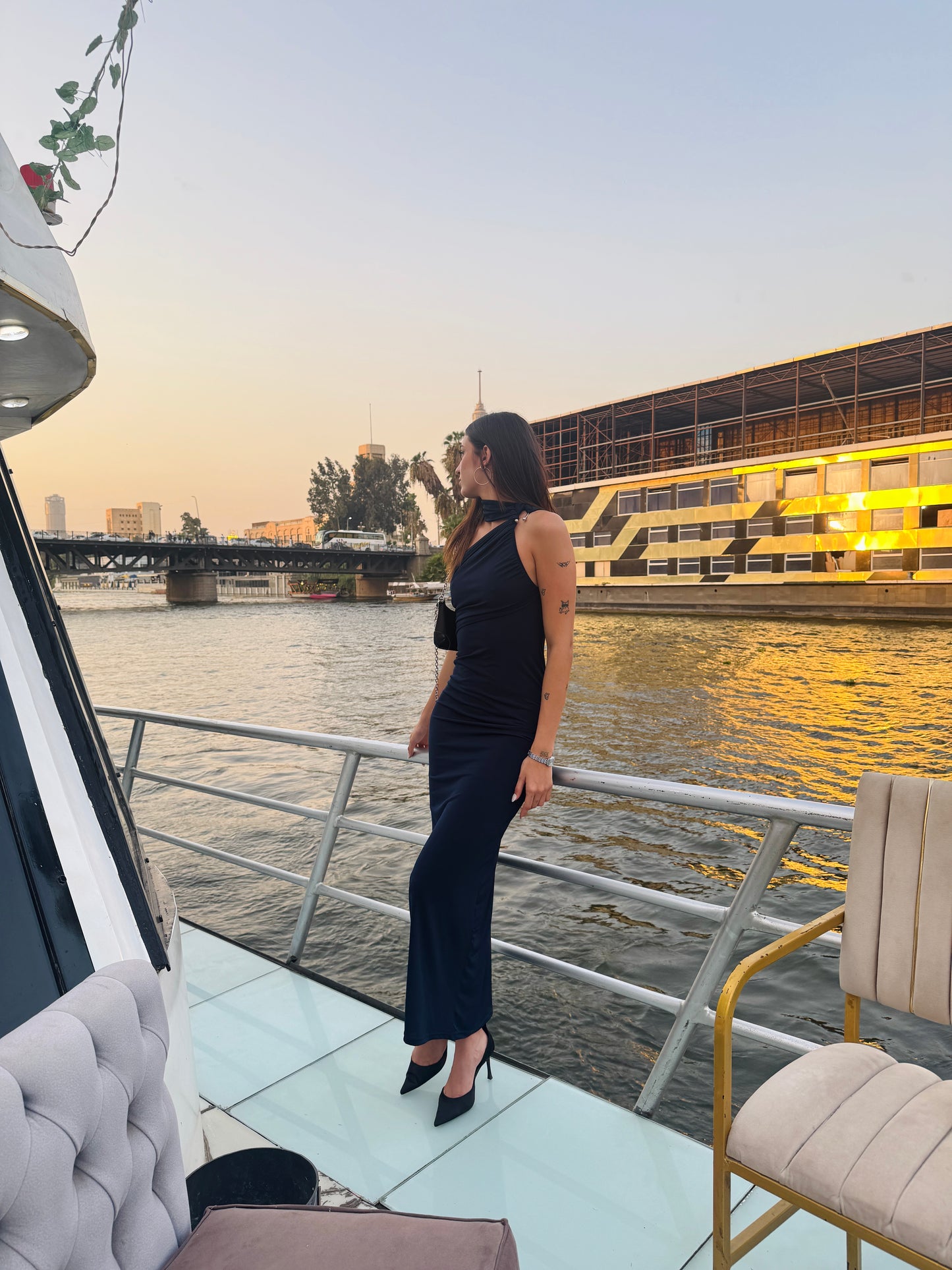 navy Marcia Long Dress