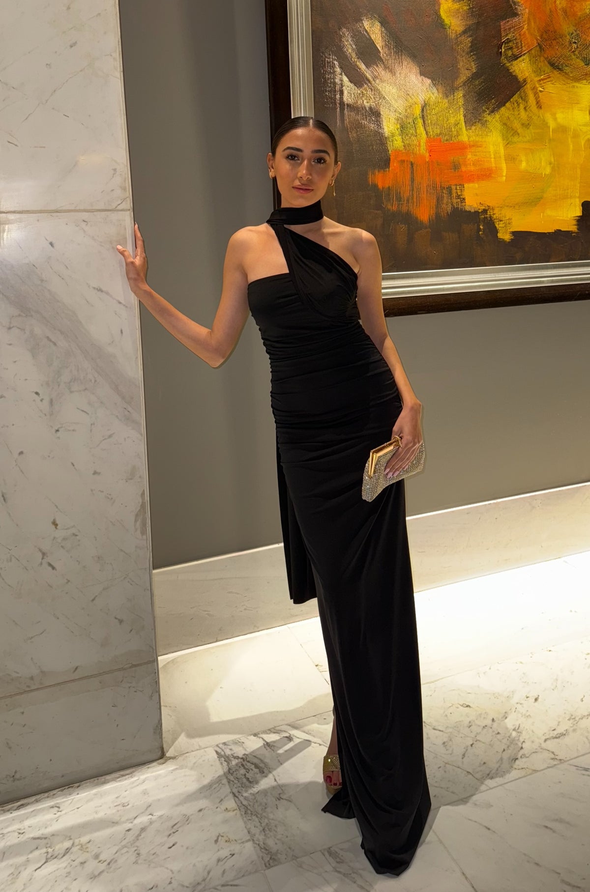 Black Coraline Tie Dress