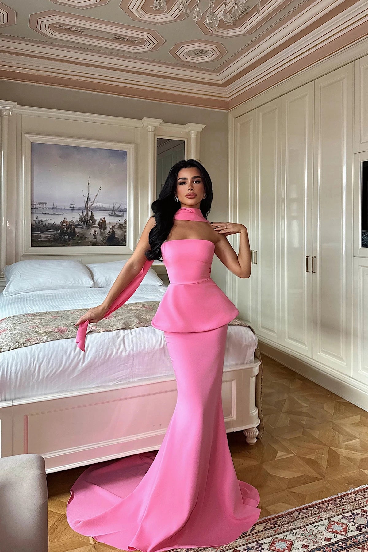 Pink Benedita Long Scarf Dress