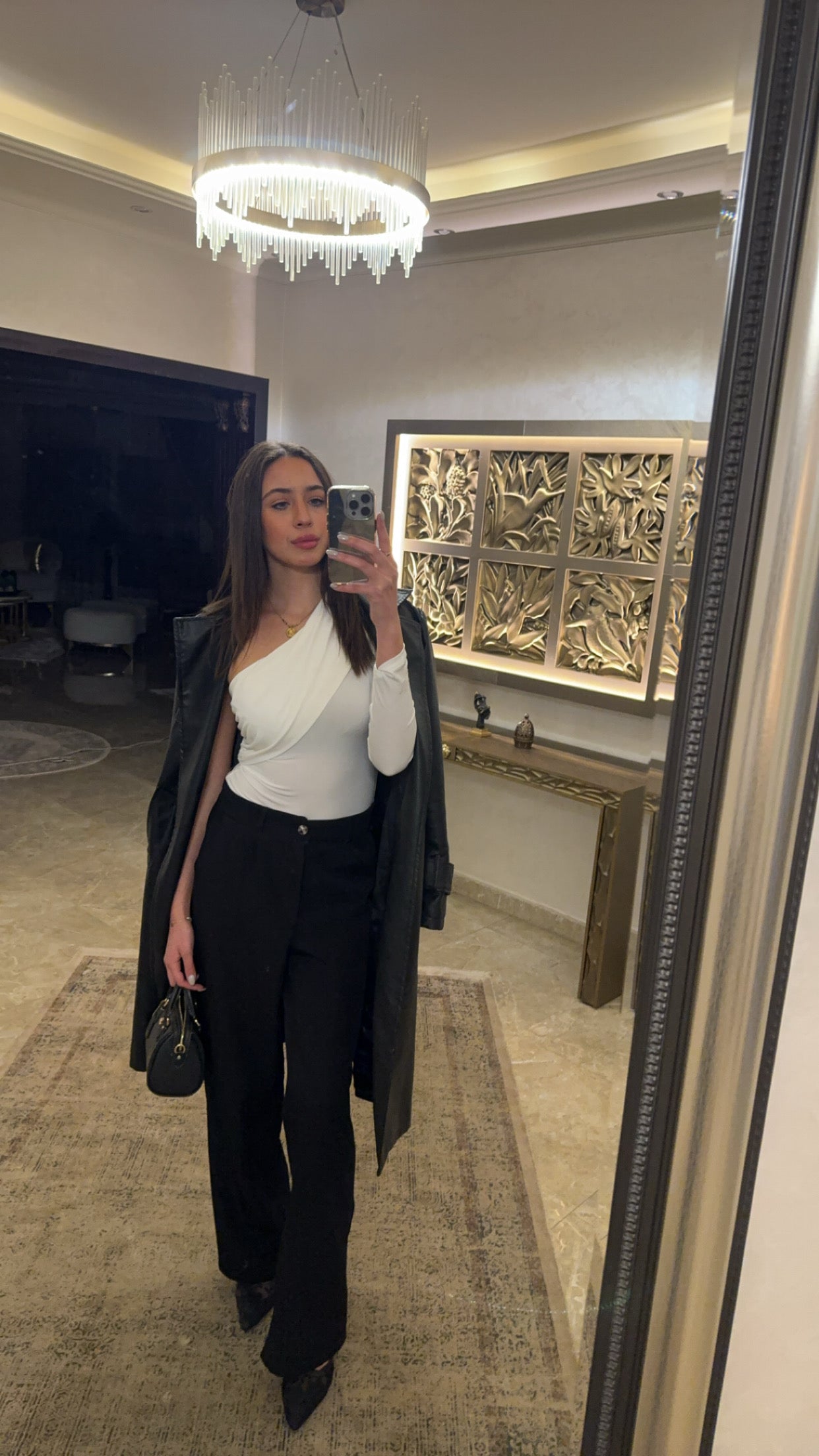 White One shoulder bodysuit