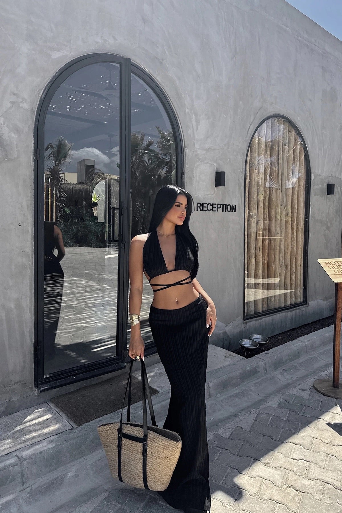 Black Lona Tie-Up Suit