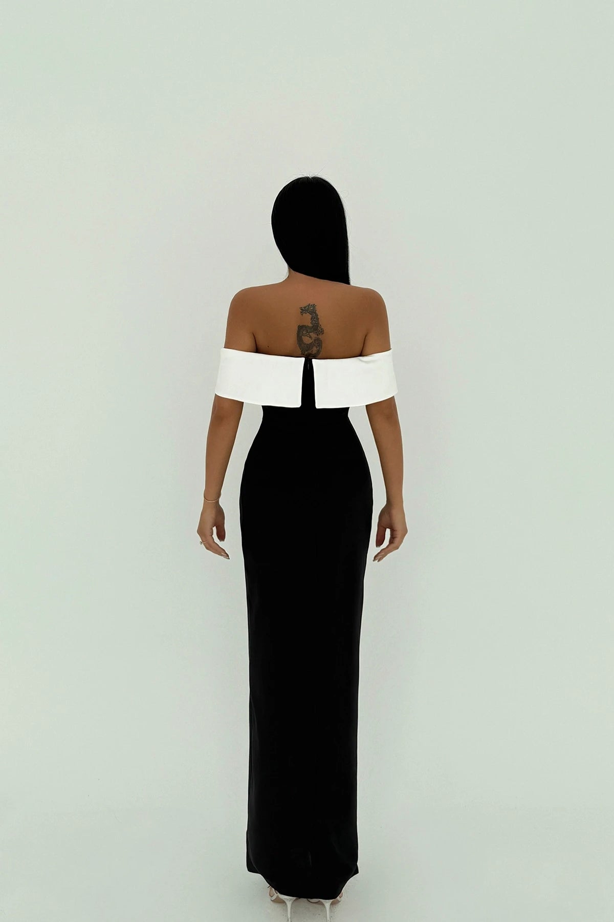 Black Raina Two Tone Dress