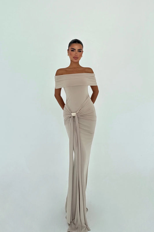 Beige Allayia Long Dress