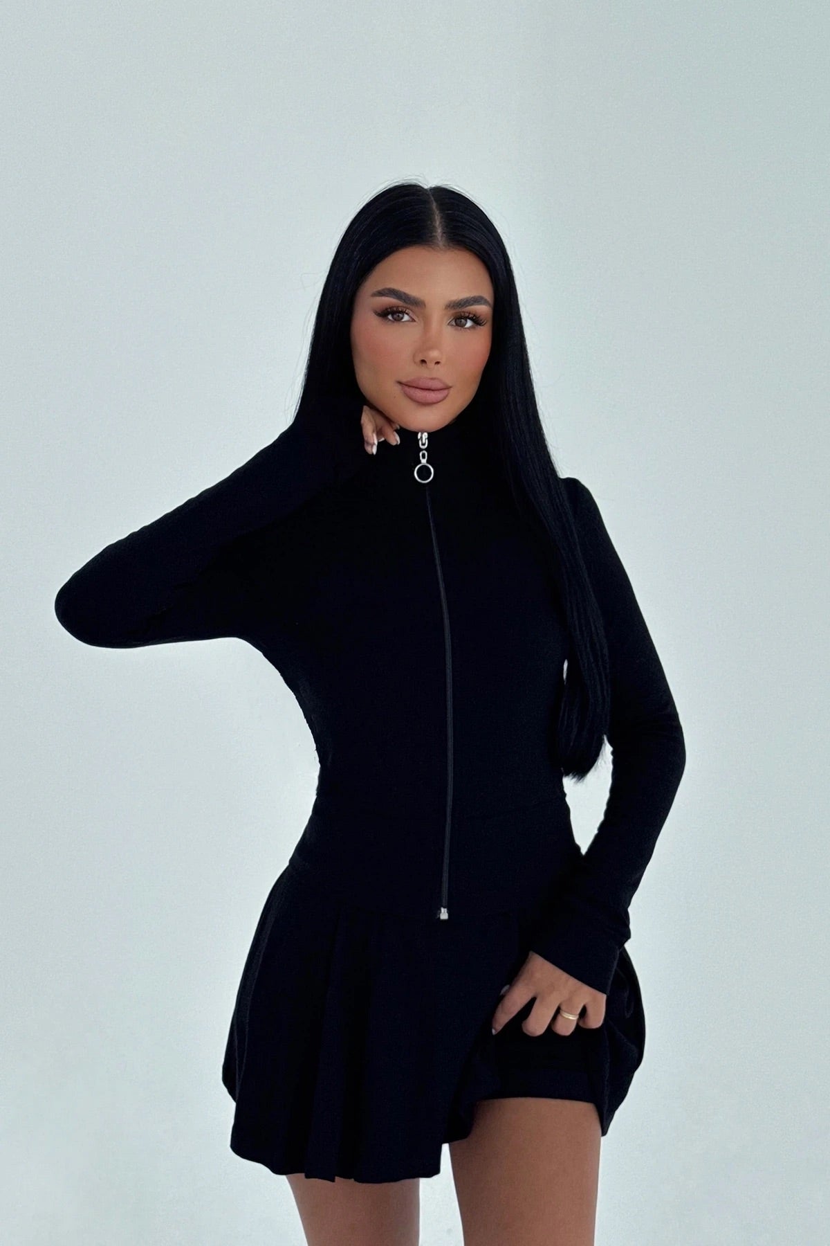 Black Lola Shorts and Skirt Set