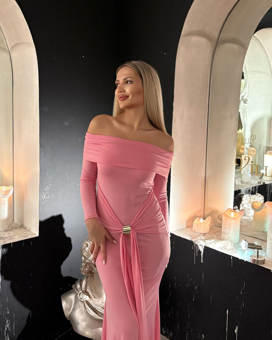 Pink Long Sleeve Dress