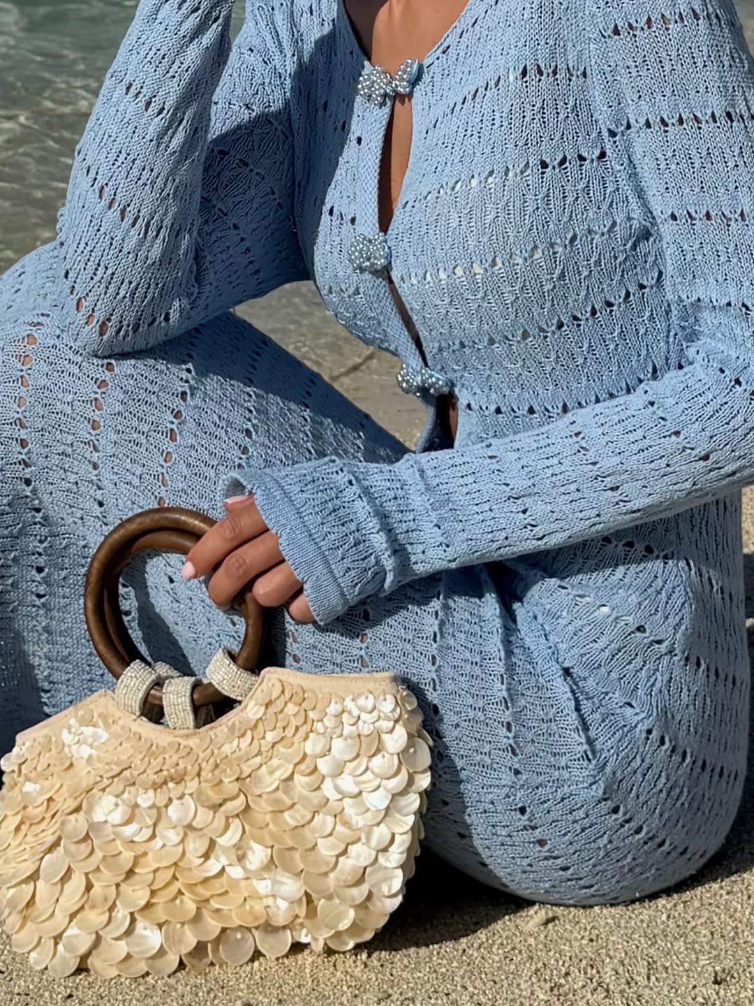 Baby Blue Knitted Dress