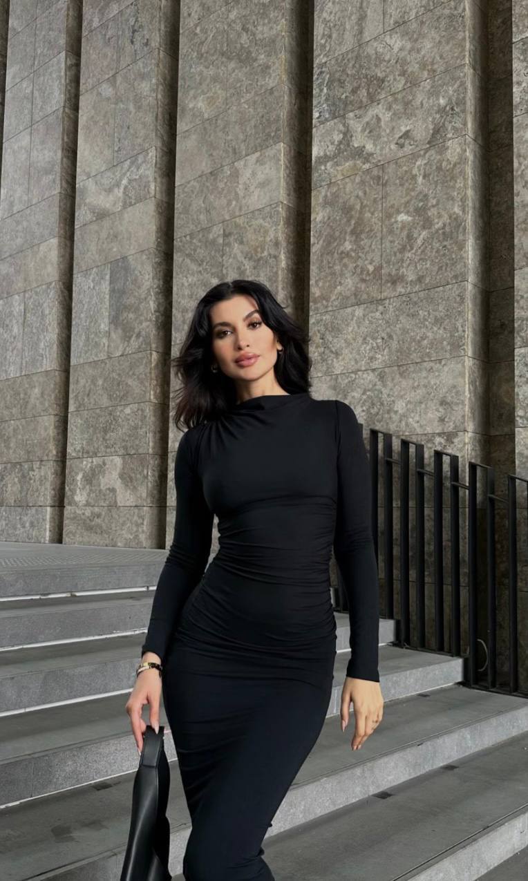 Black  SCUBA FABRIC DRESS