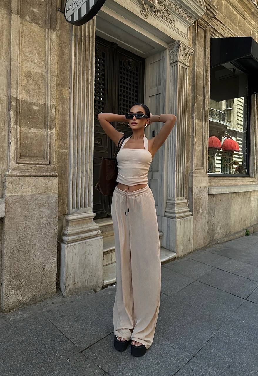BEIGE KETEN SUİT