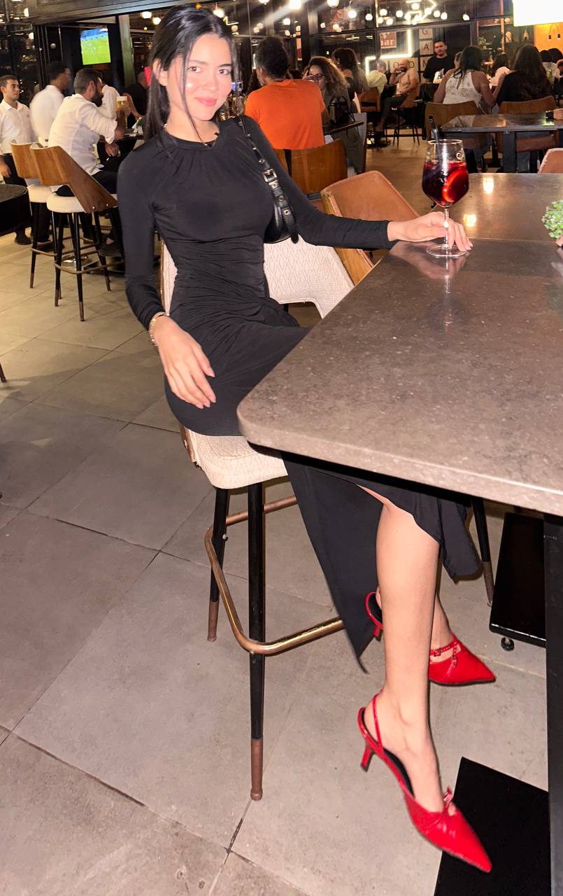 Long Dress With Black Double Slits