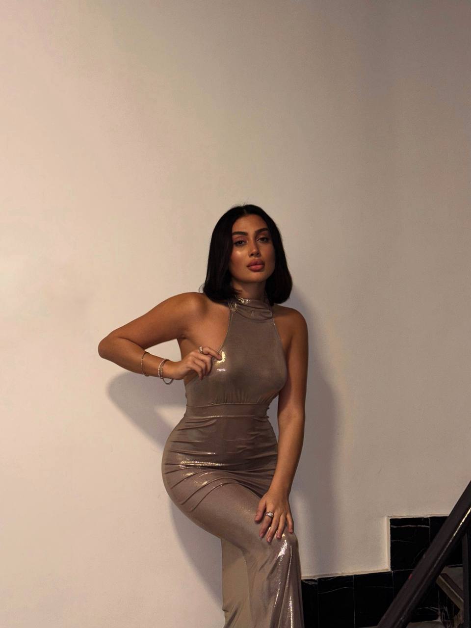 GLASS BENITTIN FABRIC DRESS