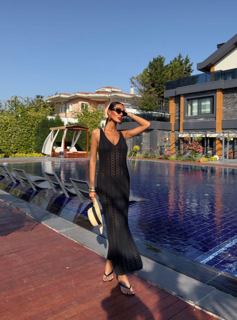 Black Ajoured Dress