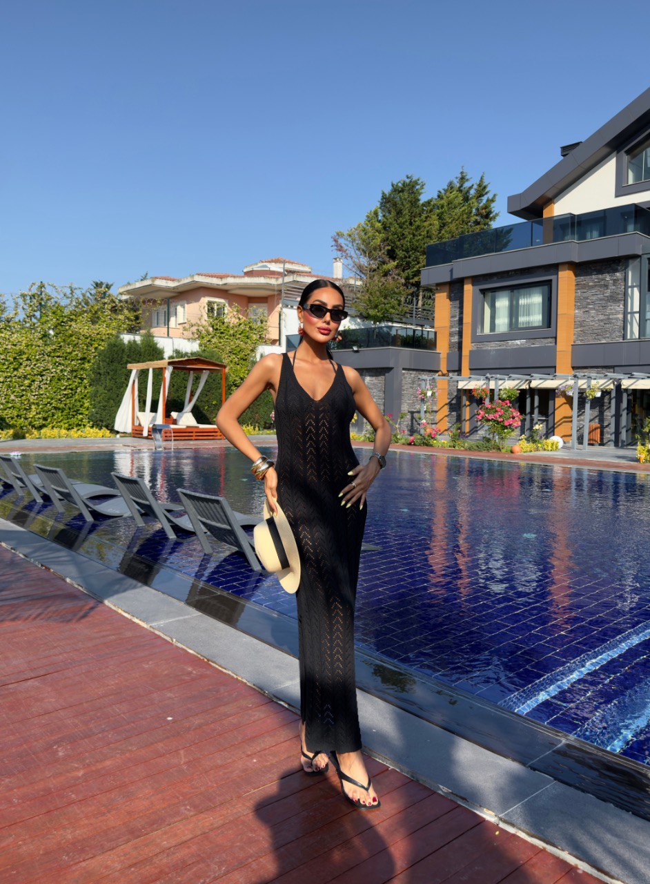 Black Ajoured Dress