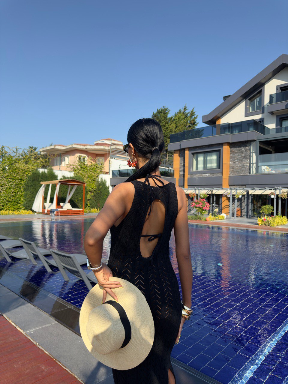 Black Ajoured Dress