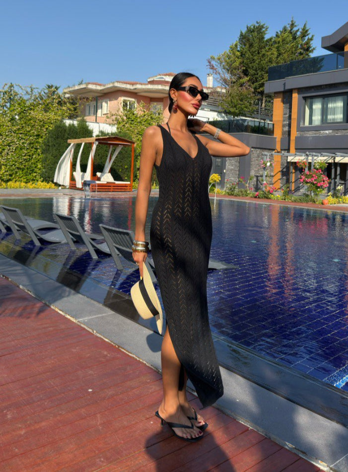 Black Ajoured Dress