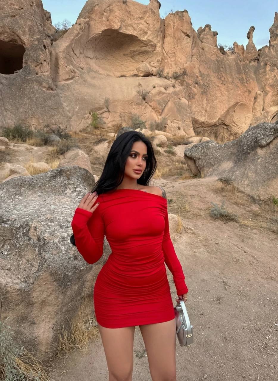 Red One-Shoulder Ruched Mini Dress