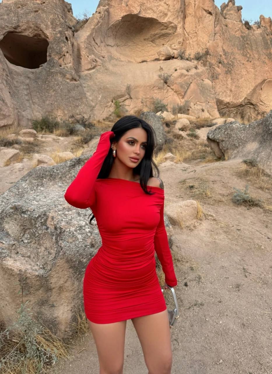 Red One-Shoulder Ruched Mini Dress