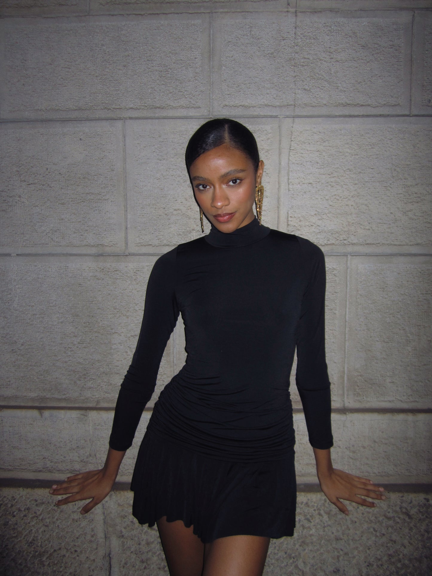 Black Mary Long Sleeve Dress