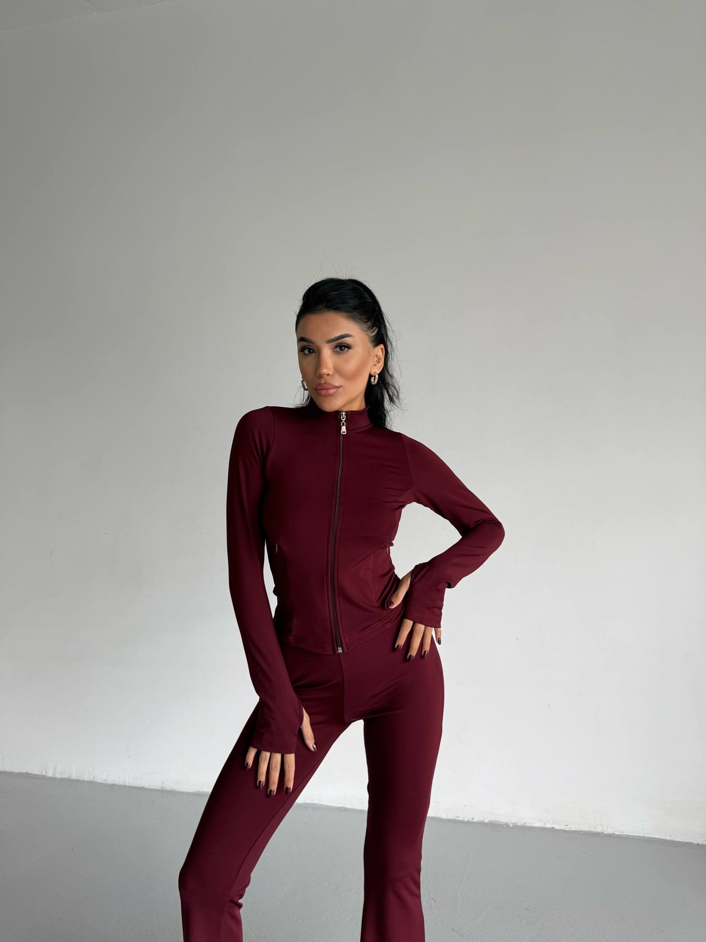 Burgundy  SCUBA FABRIC SET