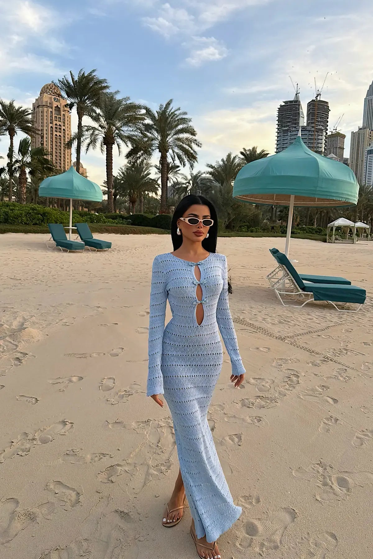 Baby Blue Knitted Dress