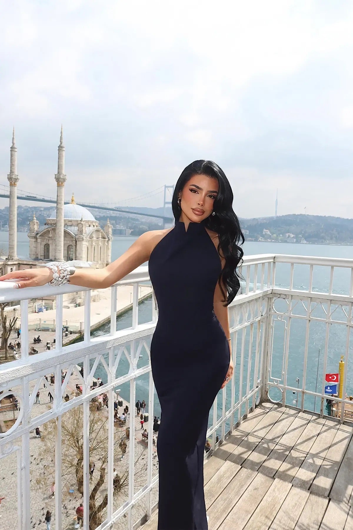 Navy Blue Doria Long Dress
