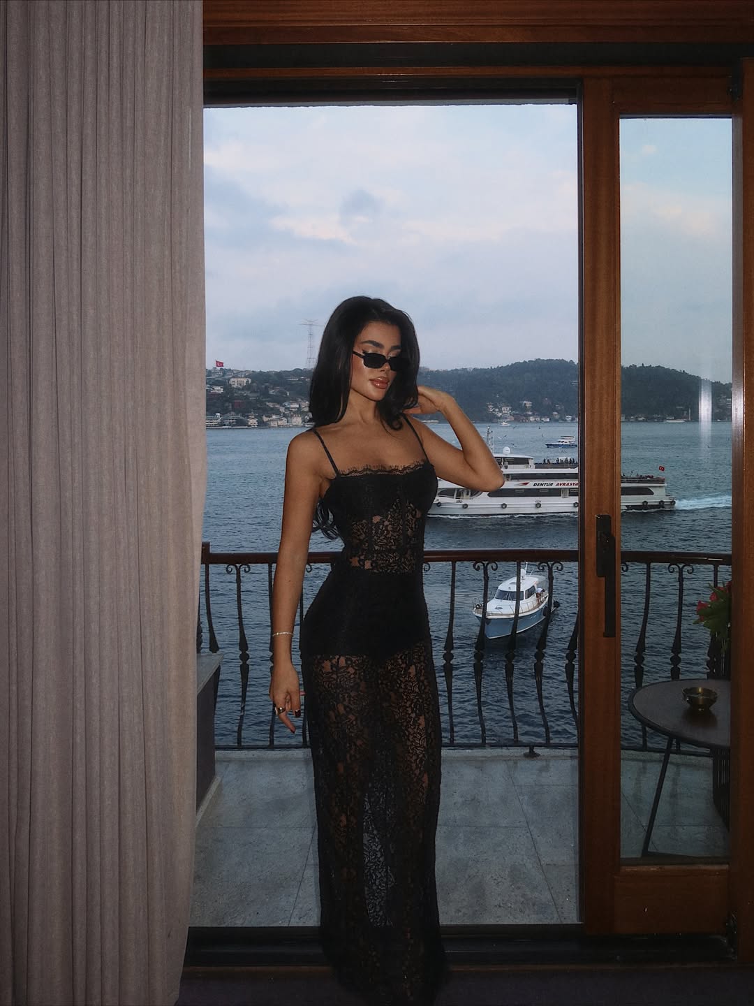 Black Lace Detail Dress