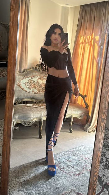 Black Tulle Bustier & Skirt Set