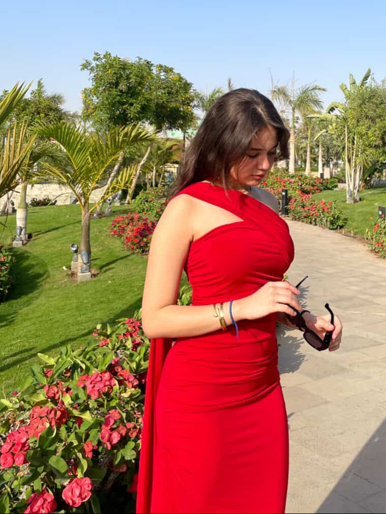 Red  Coraline Tie Dress