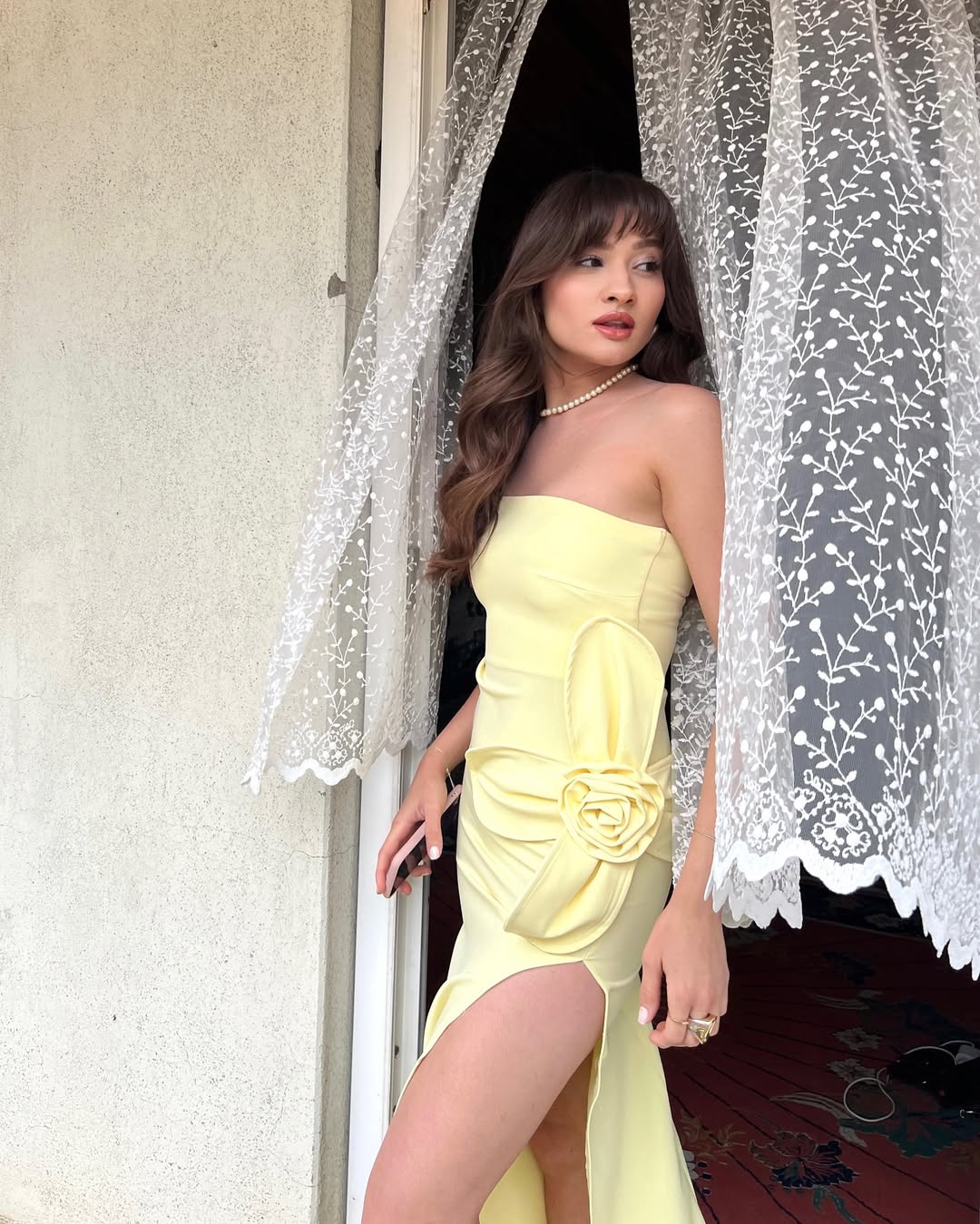 Yellow Daysi Strapless Dress