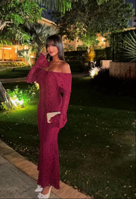 Burgundy Maya Strapless Dress