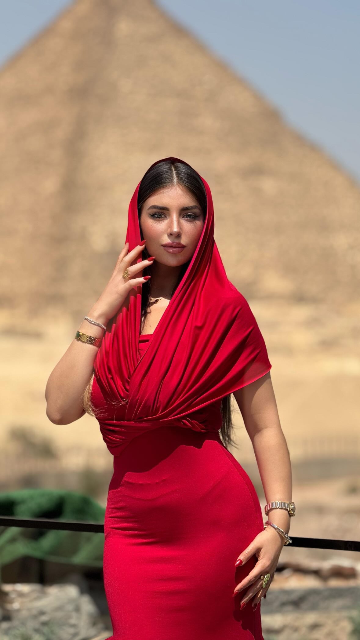 Red Coralie Long Dress