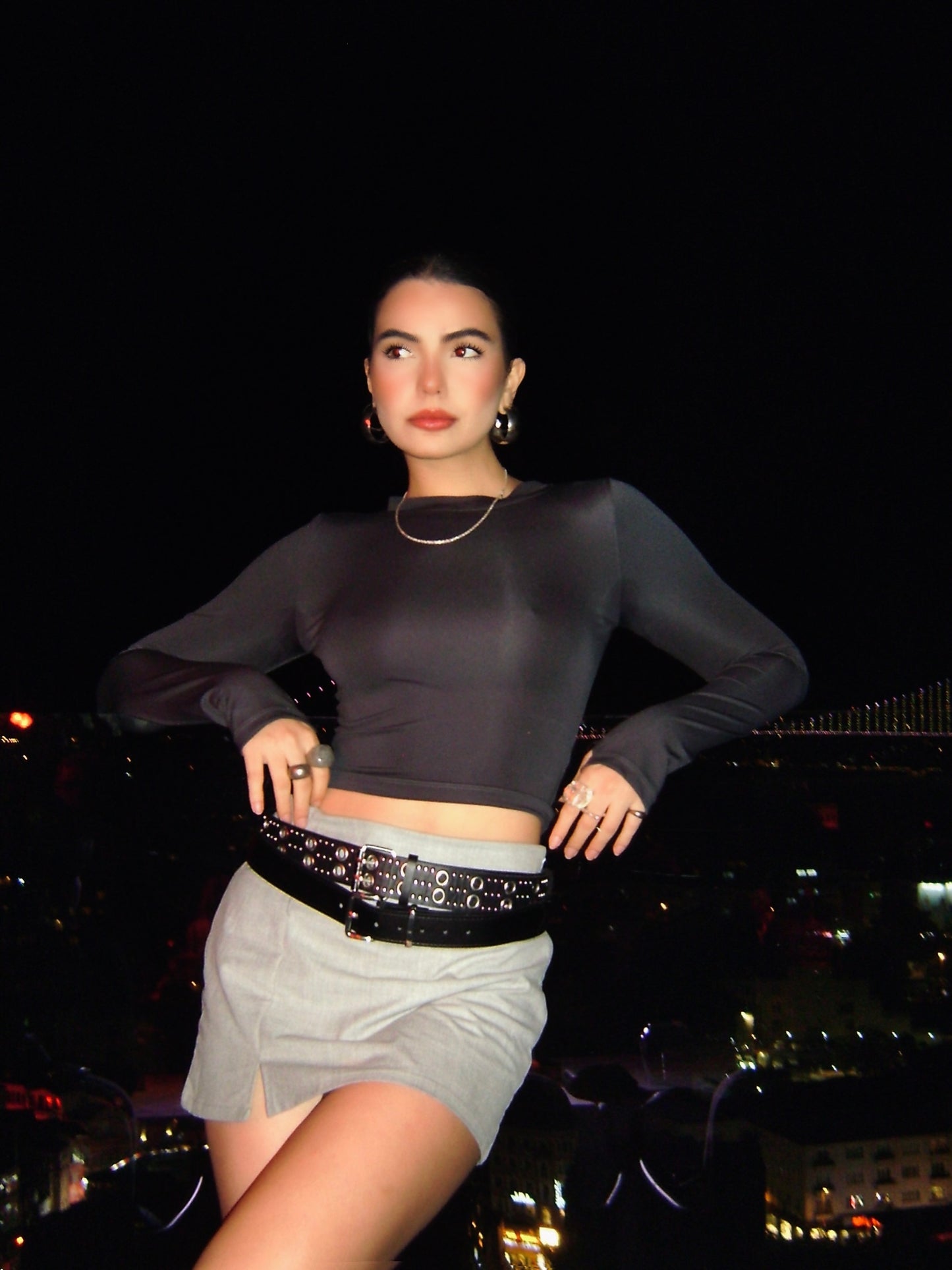 black - long sleeve basic top