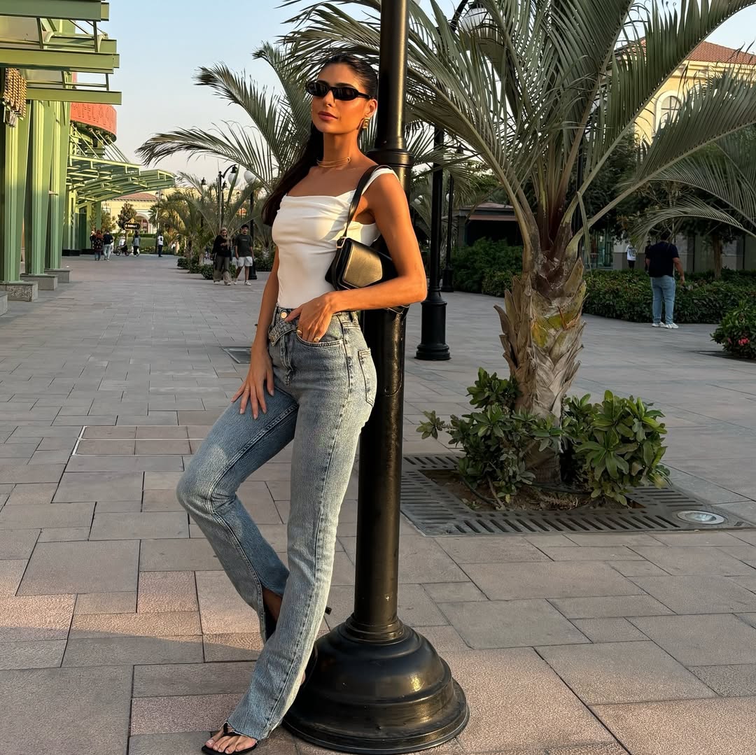 blue criss cross jeans