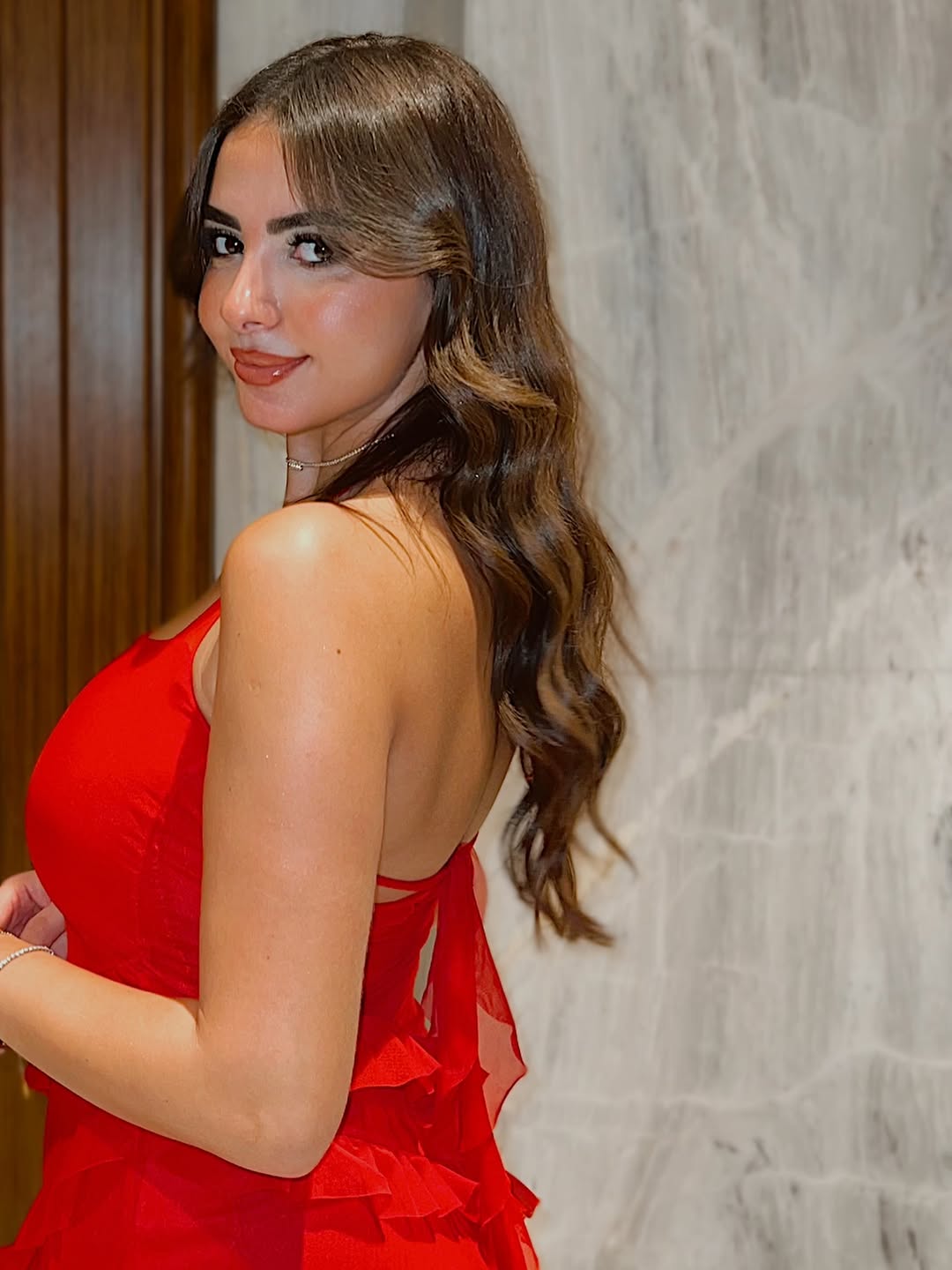 Red Astrid Yetmach Long Dress