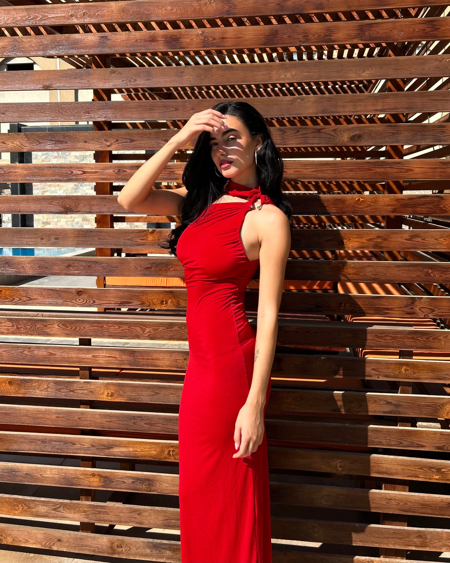 Red Marcia Long Dress