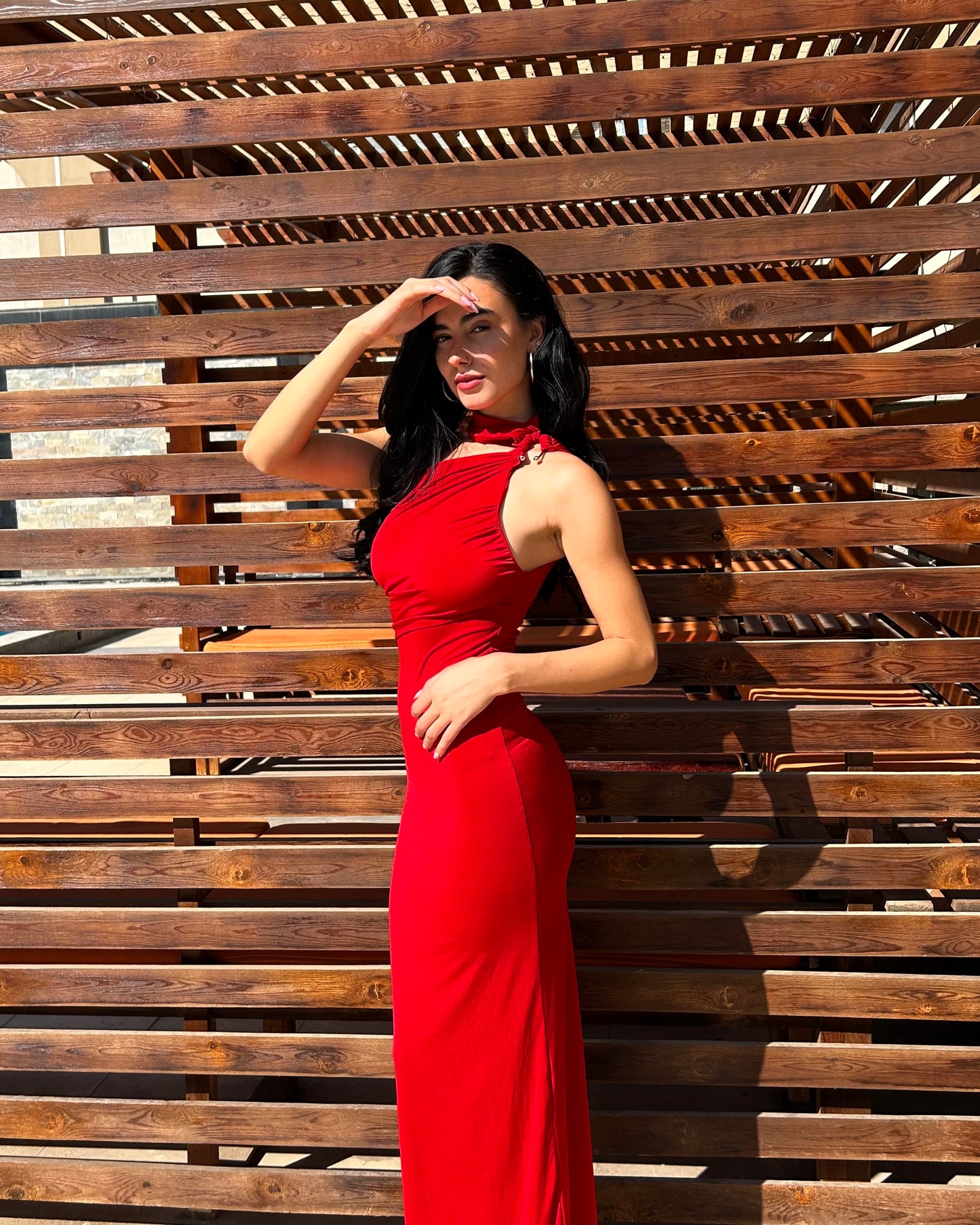 Red Marcia Long Dress