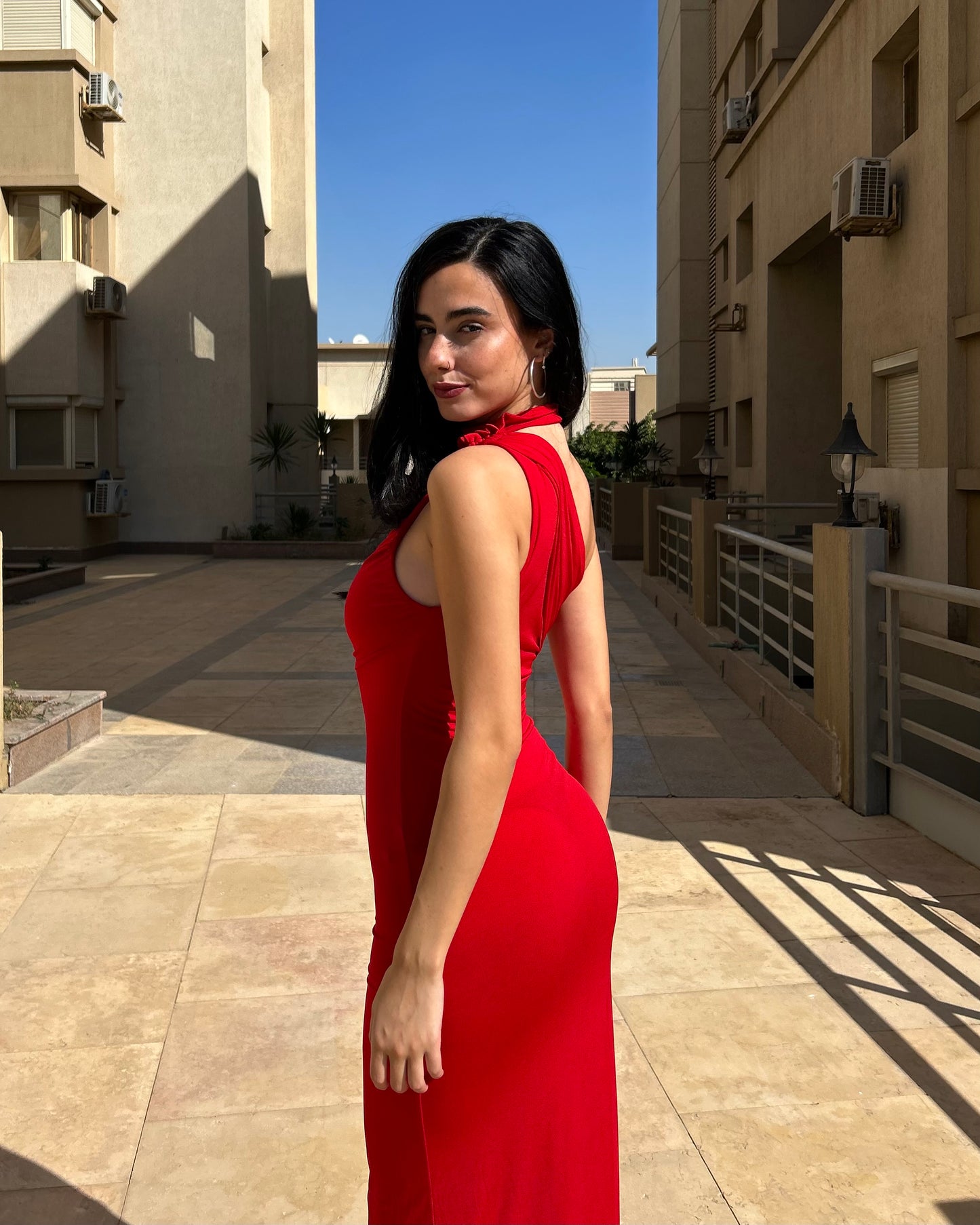 Red Marcia Long Dress