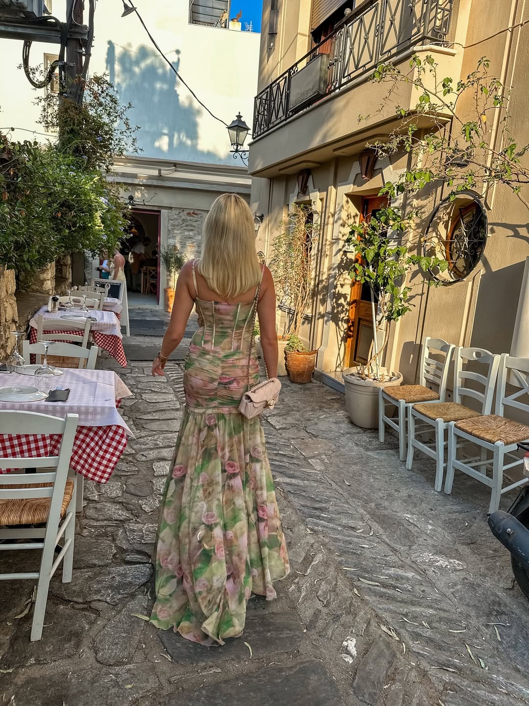 Colorful Digital Printed Tulle Lined Globe Long Dress