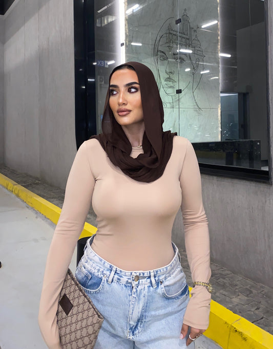 Latte - long sleeve basic top