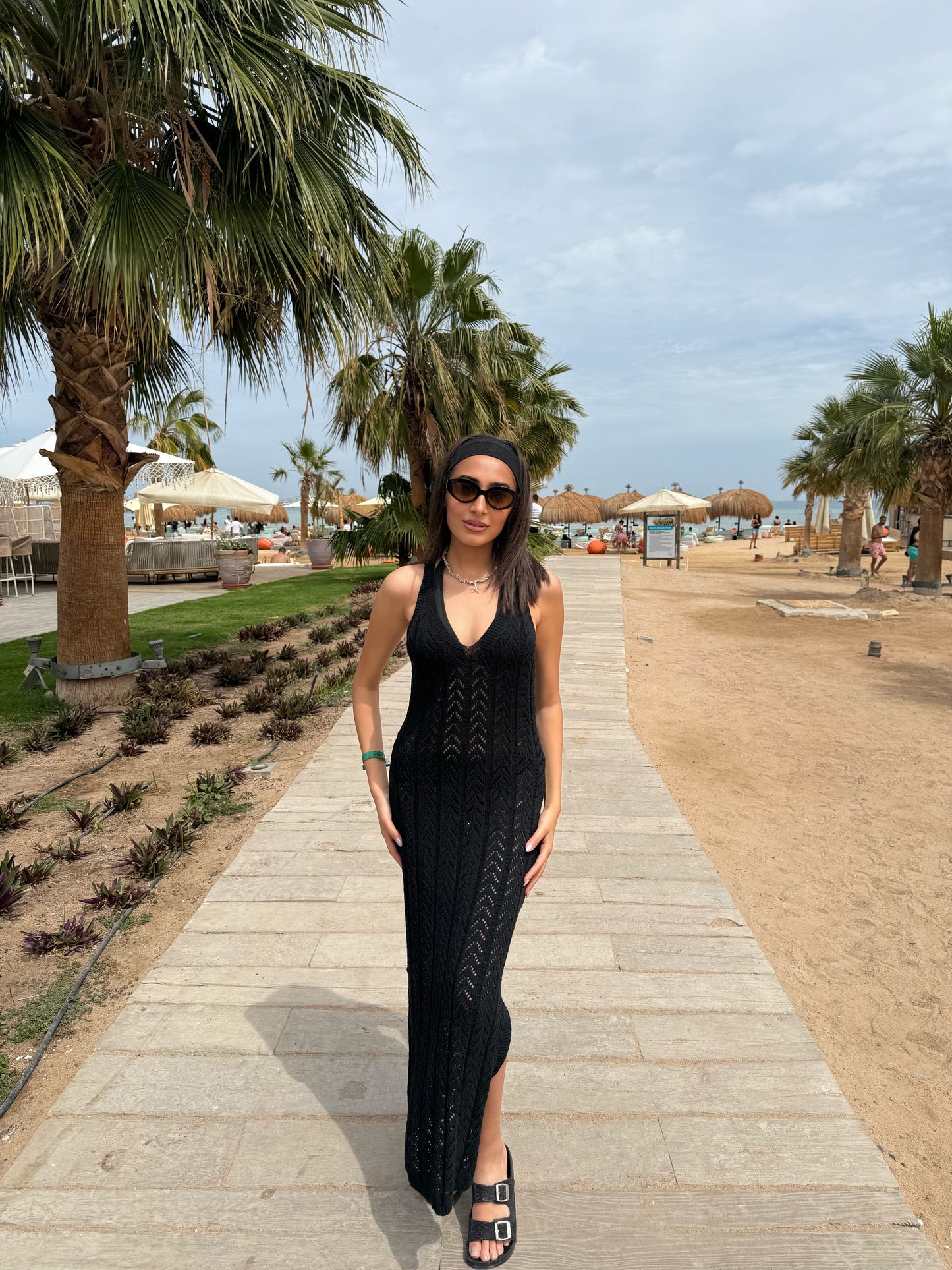 Black Ajoured Dress