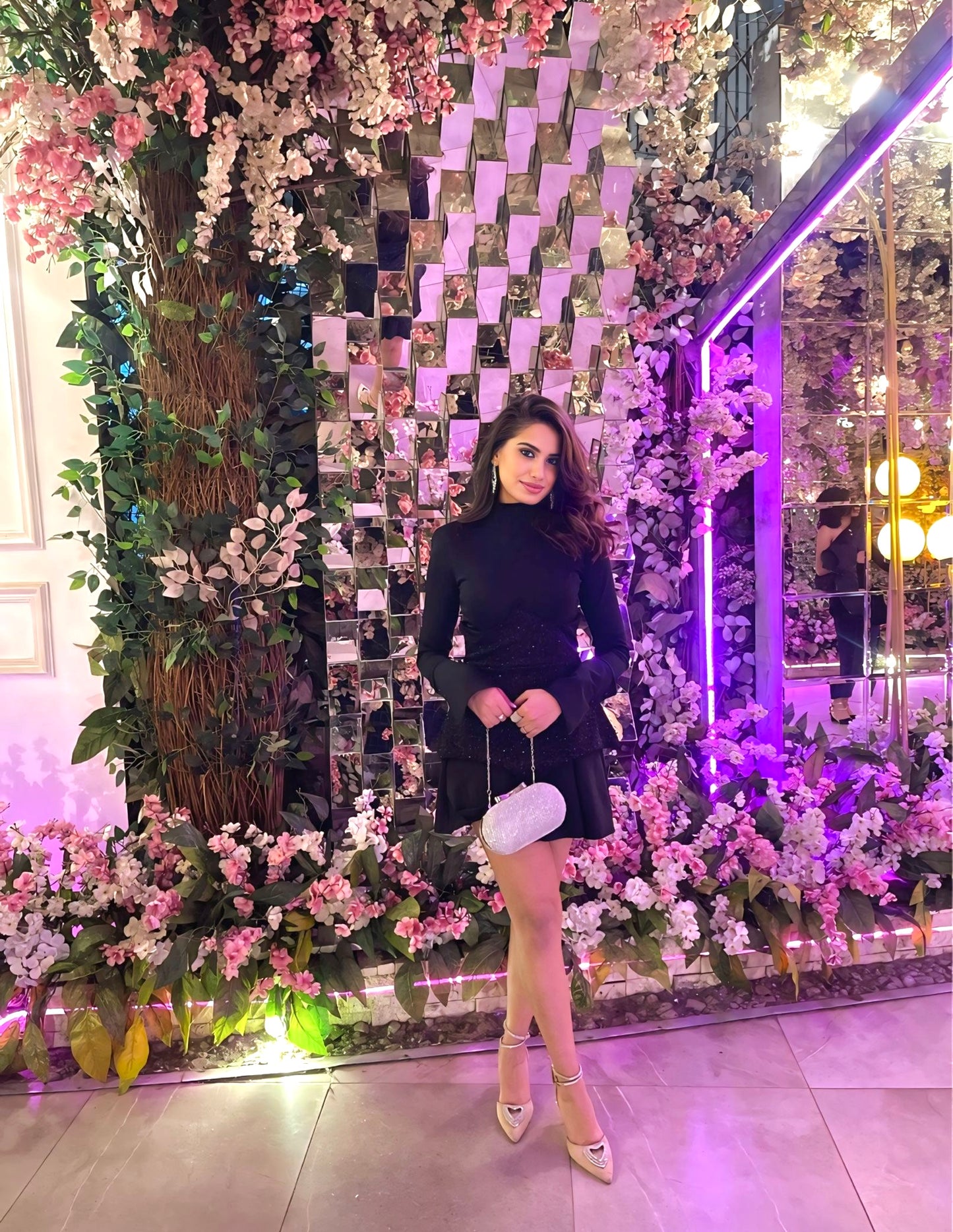Black Long Sleeve Corset Dress